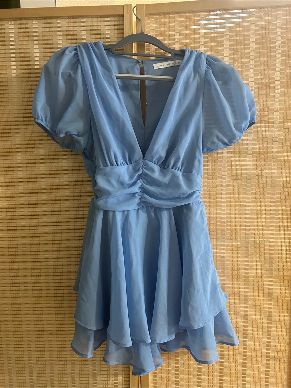 Altar'd State Powder Blue Mini Dress